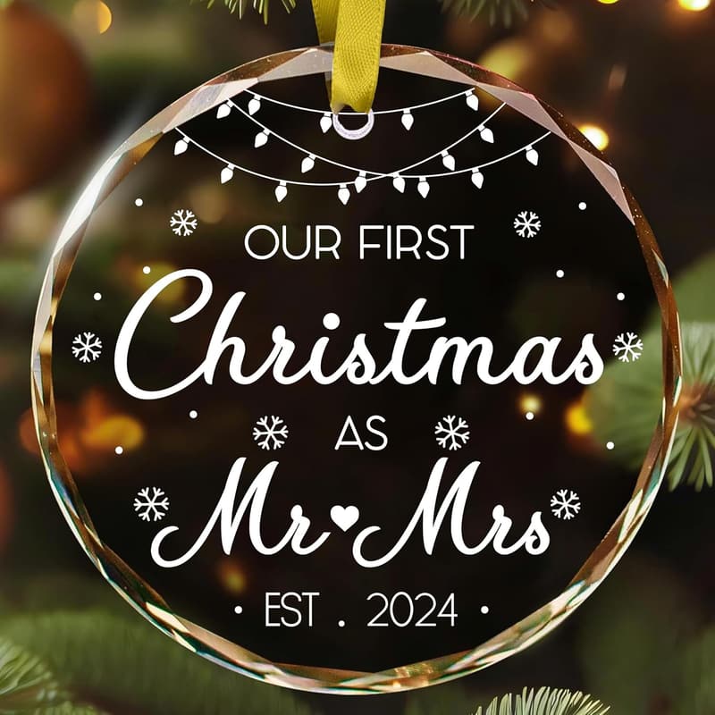 First Christmas Ornament 2024 for Newlyweds