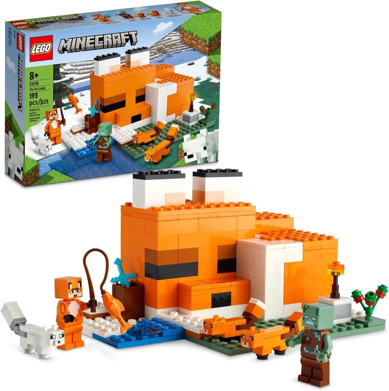 LEGO Minecraft Fox Lodge House 21178 Animal Toy for Kids 8+