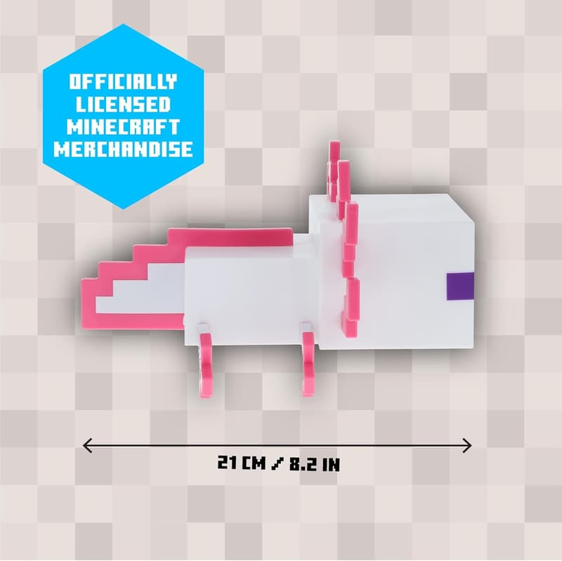 Minecraft Axolotl Lamp with 5 Color Modes for Gaming Decor