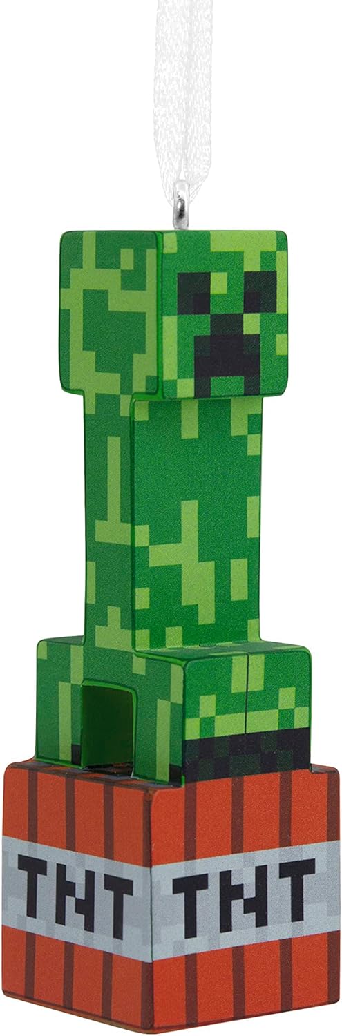 Minecraft Creeper on TNT Christmas Ornament