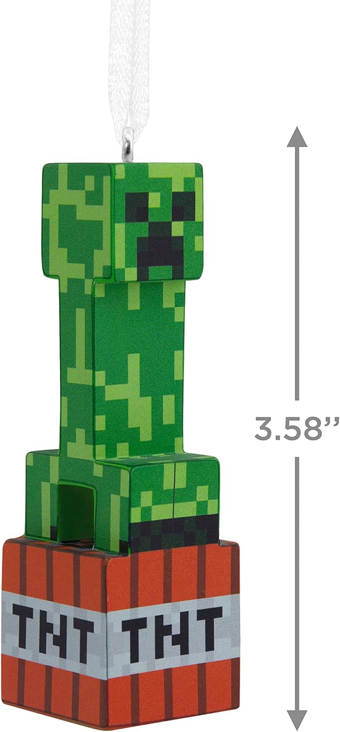 Minecraft Creeper on TNT Christmas Ornament