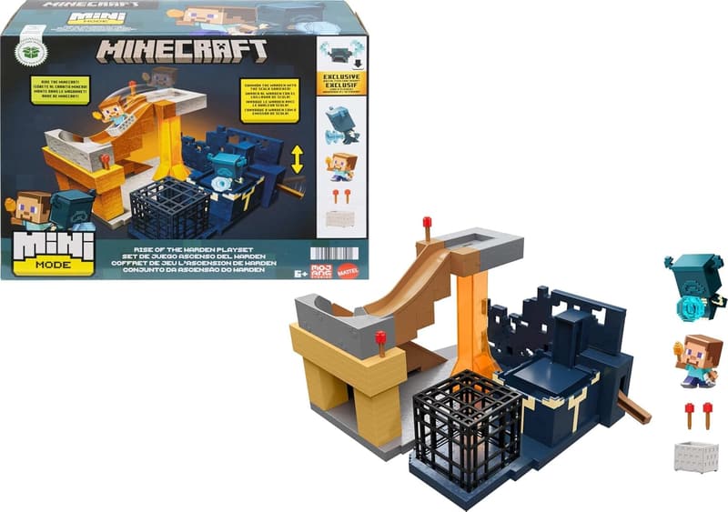 Minecraft Mini Mode Playset: Rise of the Warden with Steve & Warden Figures