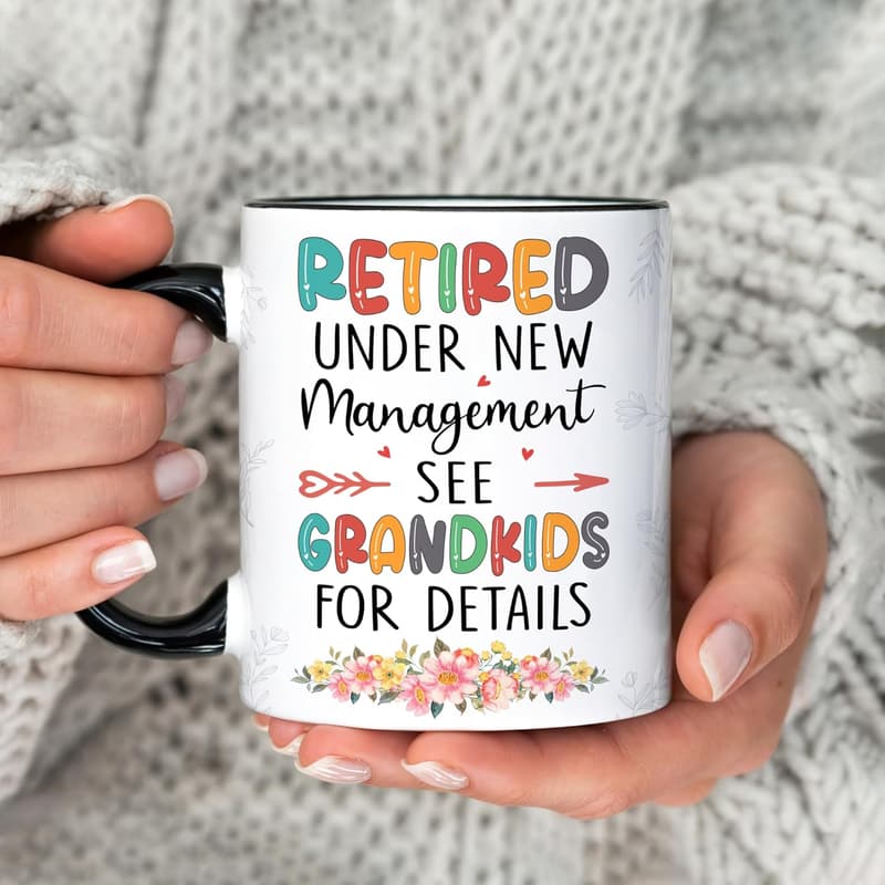 Funny Retirement Mug for Grandma - 11oz Gift for Grandkids