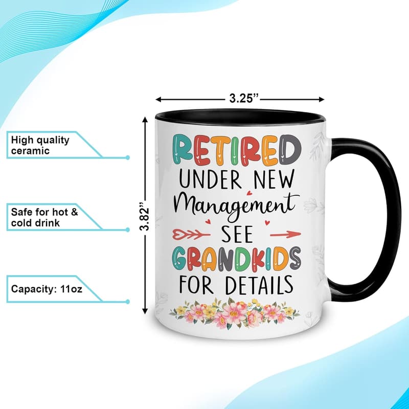 Funny Retirement Mug for Grandma - 11oz Gift for Grandkids