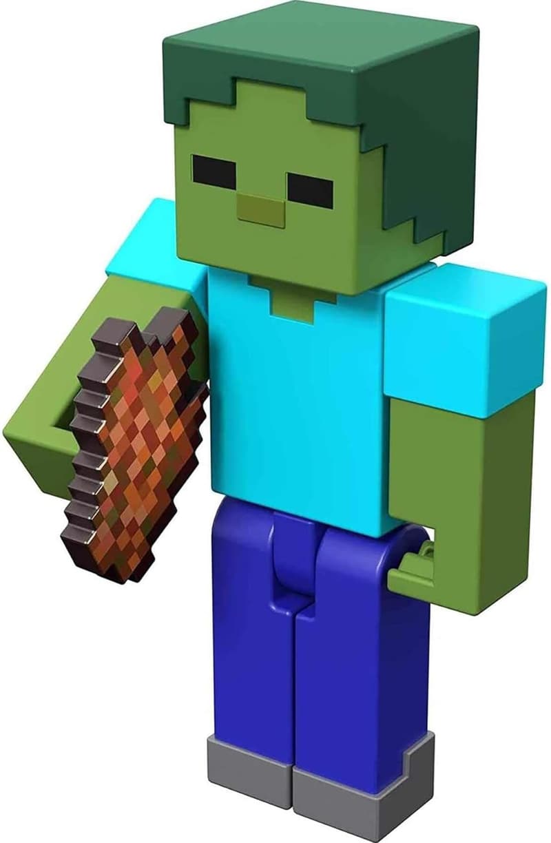 Minecraft Craft-A-Block Zombie Figure, Collectible Action Toy for Ages 6+