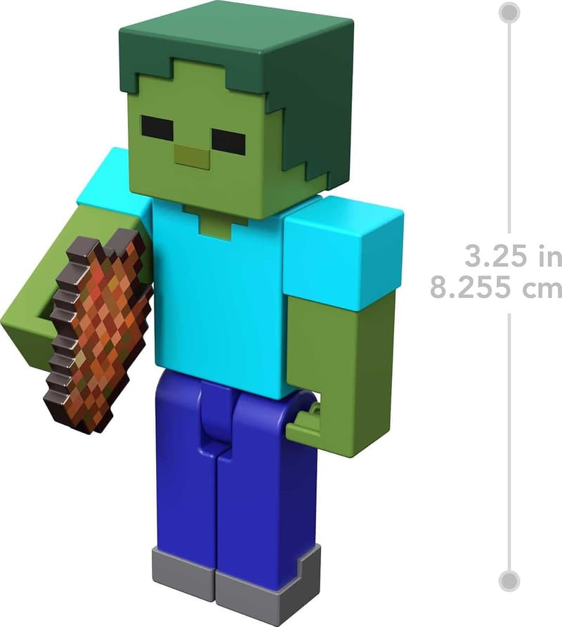 Minecraft Craft-A-Block Zombie Figure, Collectible Action Toy for Ages 6+