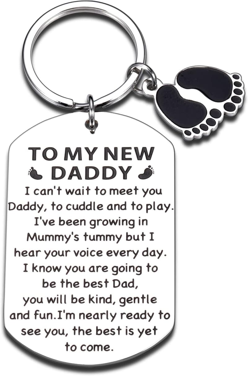 New Dad Keychain - Gift for Pregnancy Announcement & Father's Day
