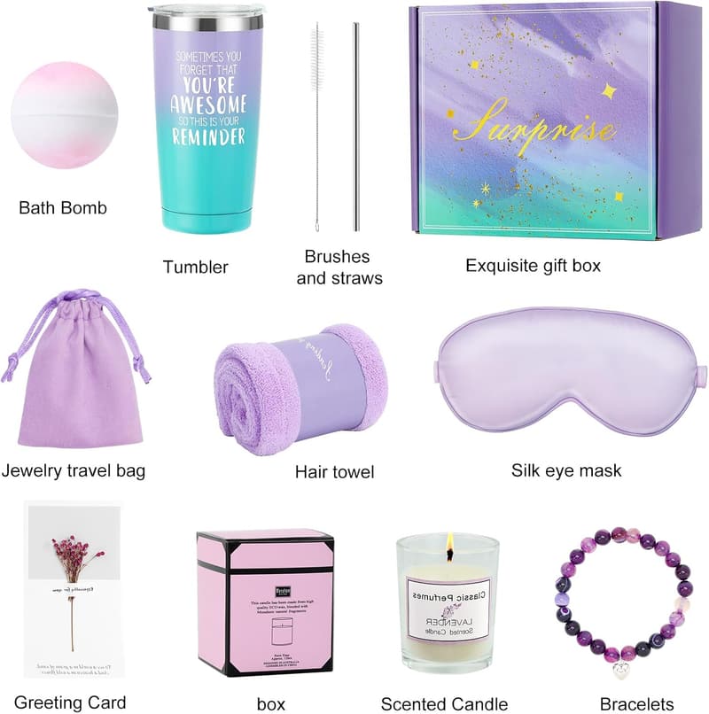 Unique Gift Basket for Women - 生日, Mother's Day, 聖誕節