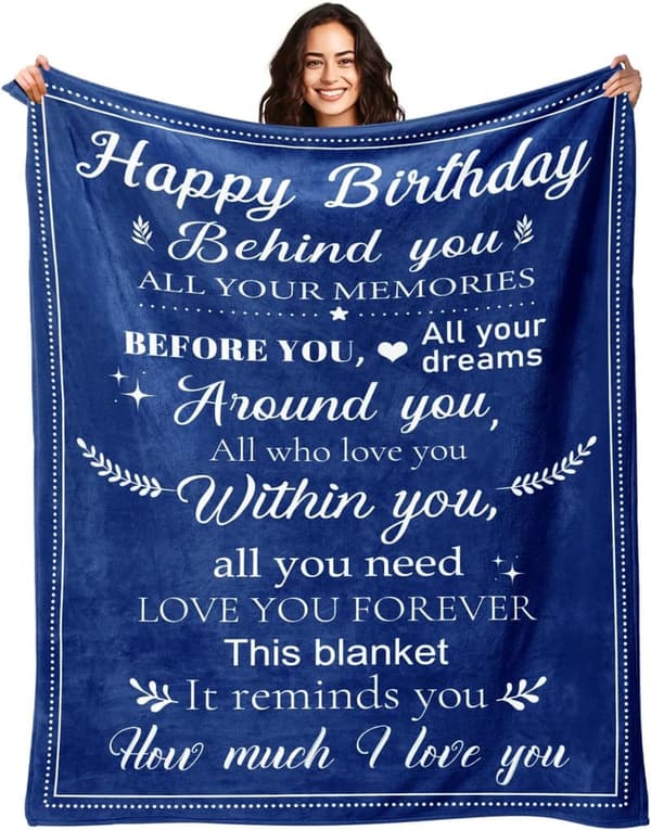 Unique Birthday Blanket for Women - 50