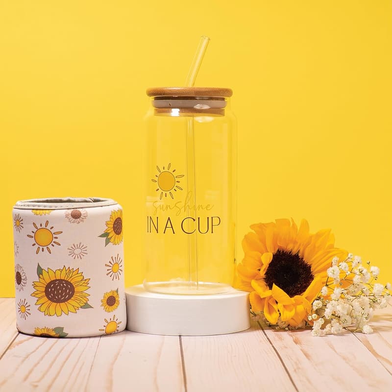 Sunflower Gift Box for Women - 15pc Birthday Care Package