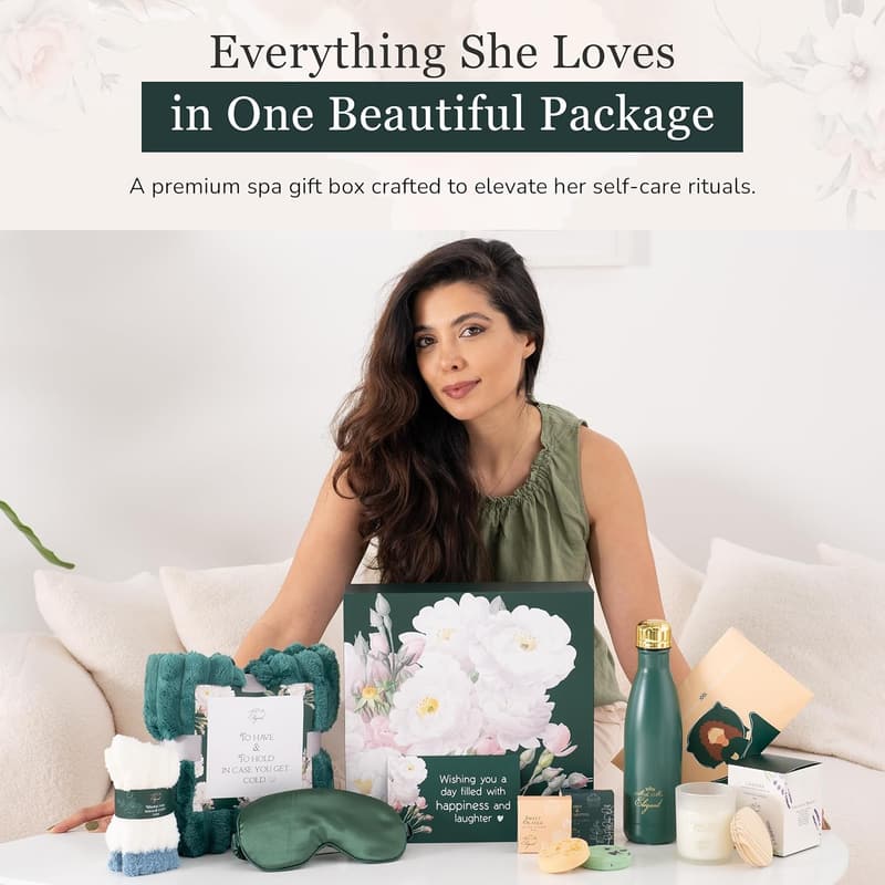 Elegant Spa Gift Basket for Women - Luxury Self-Care Package