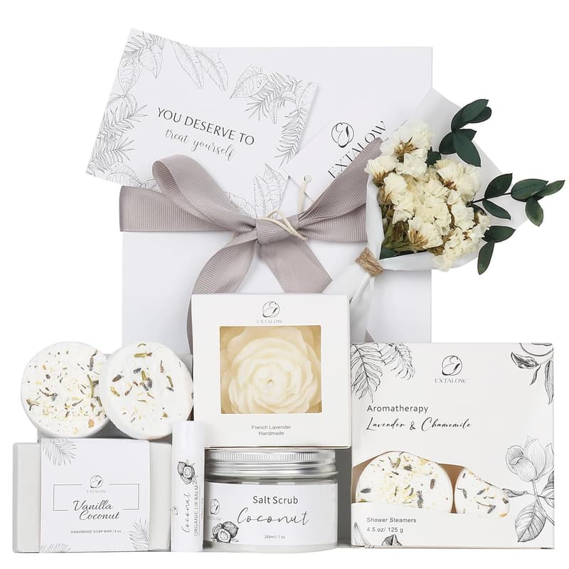 Mother's Day Spa Gift Basket for Women - Coconut Lavender Set