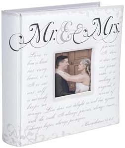 Mr. & Mrs. Wedding Photo Album with Memo Areas - 4x6