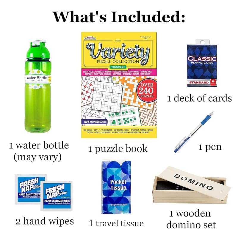 Feel Better Gift Basket with Games, Snacks & Comfort Essentials