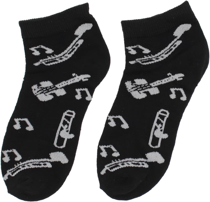 Musical Print Ankle Socks for Women (6 Pairs)