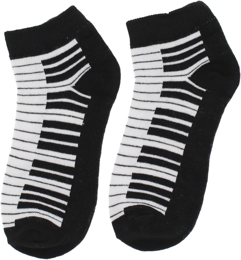 Musical Print Ankle Socks for Women (6 Pairs)
