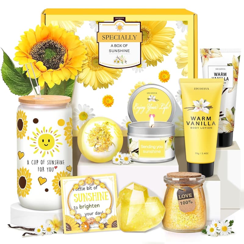 Warm Vanilla Self-Care Set for Women - 10 pcs Gift Set