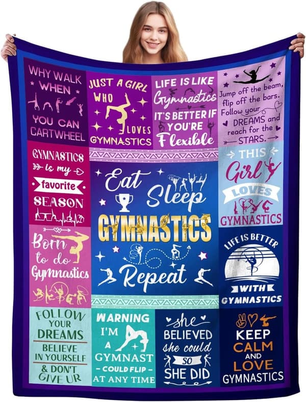 Cozy Gymnastics Throw Blanket for Girls - 50