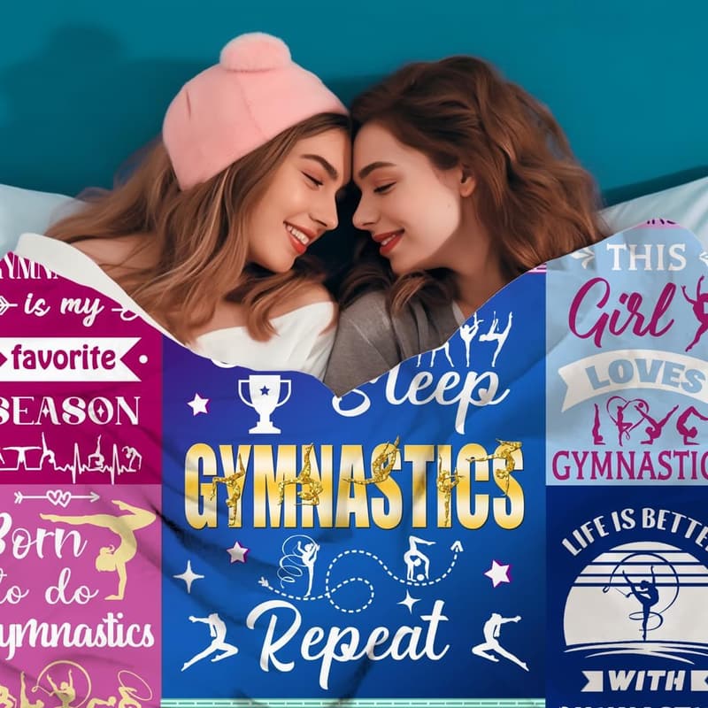 Cozy Gymnastics Throw Blanket for Girls - 50