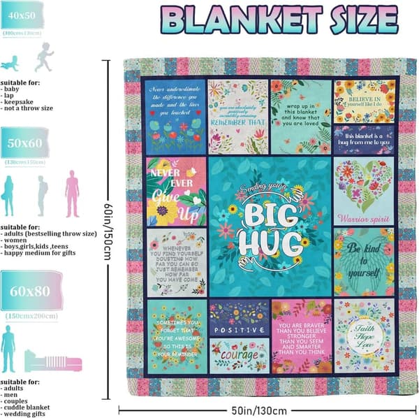 Healing Blanket for Women, Inspirational Gift for Recovery