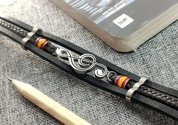 Music Teacher Appreciation Bracelet with Piano & Violin Charms