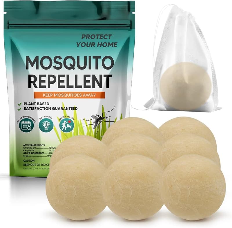Natural Mosquito Repellent for Outdoor and Indoor Use, 8P