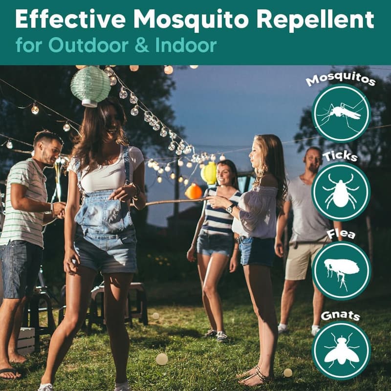 Natural Mosquito Repellent for Outdoor and Indoor Use, 8P