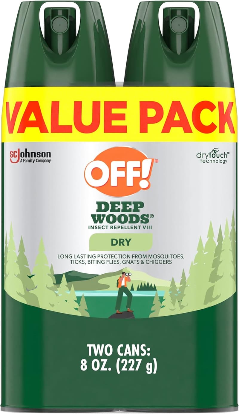 OFF! Deep Woods Insect Repellent Spray, Dry Non-Greasy, 4 Oz, 2 Pack