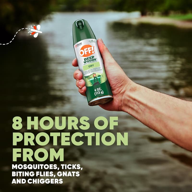 OFF! Deep Woods Insect Repellent Spray, Dry Non-Greasy, 4 Oz, 2 Pack