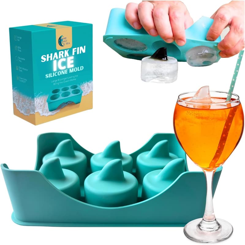Shark Week Silicone Ice Cube Tray - BPA-Free, Dishwasher Safe