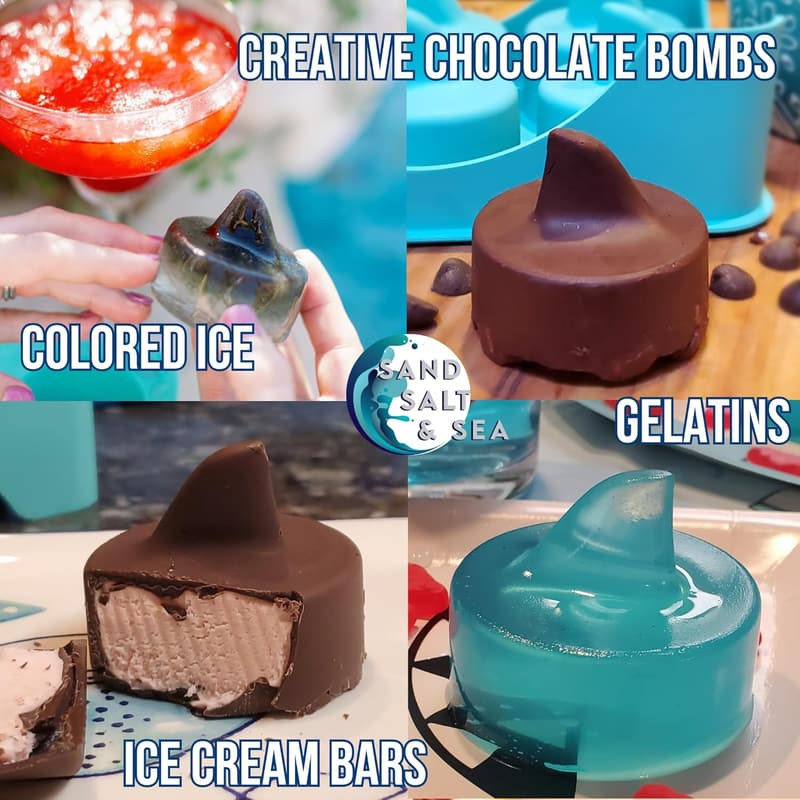 Shark Week Silicone Ice Cube Tray - BPA-Free, Dishwasher Safe