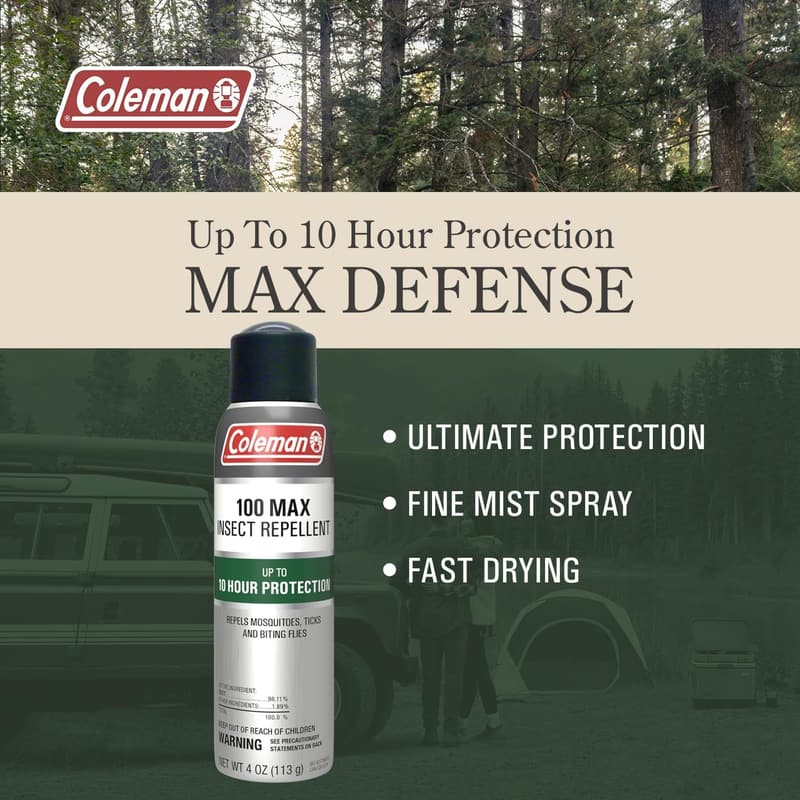 Max DEET Insect Repellent Spray for Camping & Hiking, 4oz