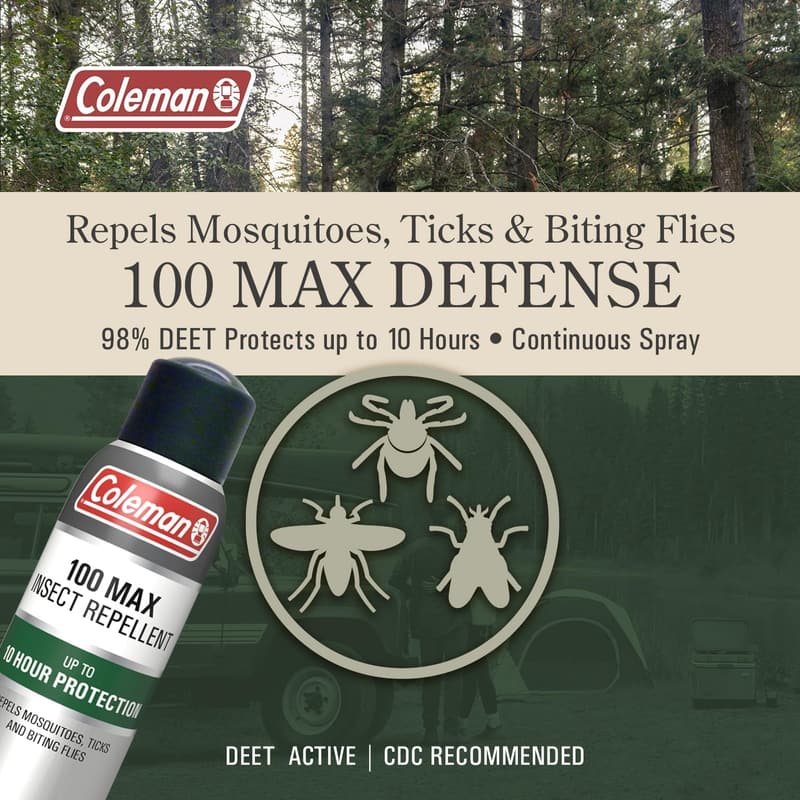 Max DEET Insect Repellent Spray for Camping & Hiking, 4oz