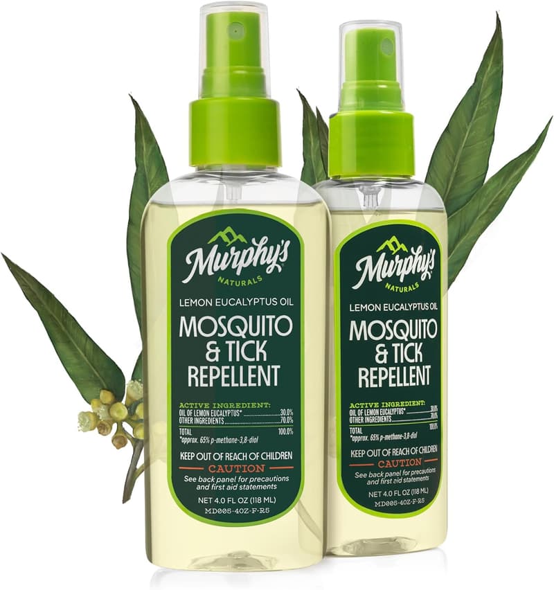 Mosquito & Tick Repellent Spray, DEET-Free, 2-Pack