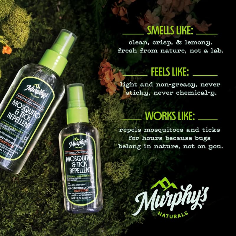 Mosquito & Tick Repellent Spray, DEET-Free, 2-Pack