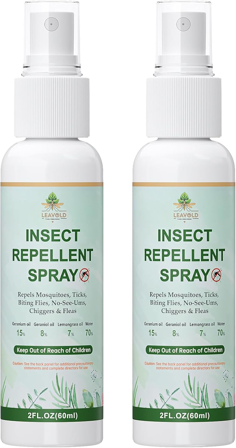 Natural Essential Oil Mosquito Repellent Spray 2 oz (2 Pack)