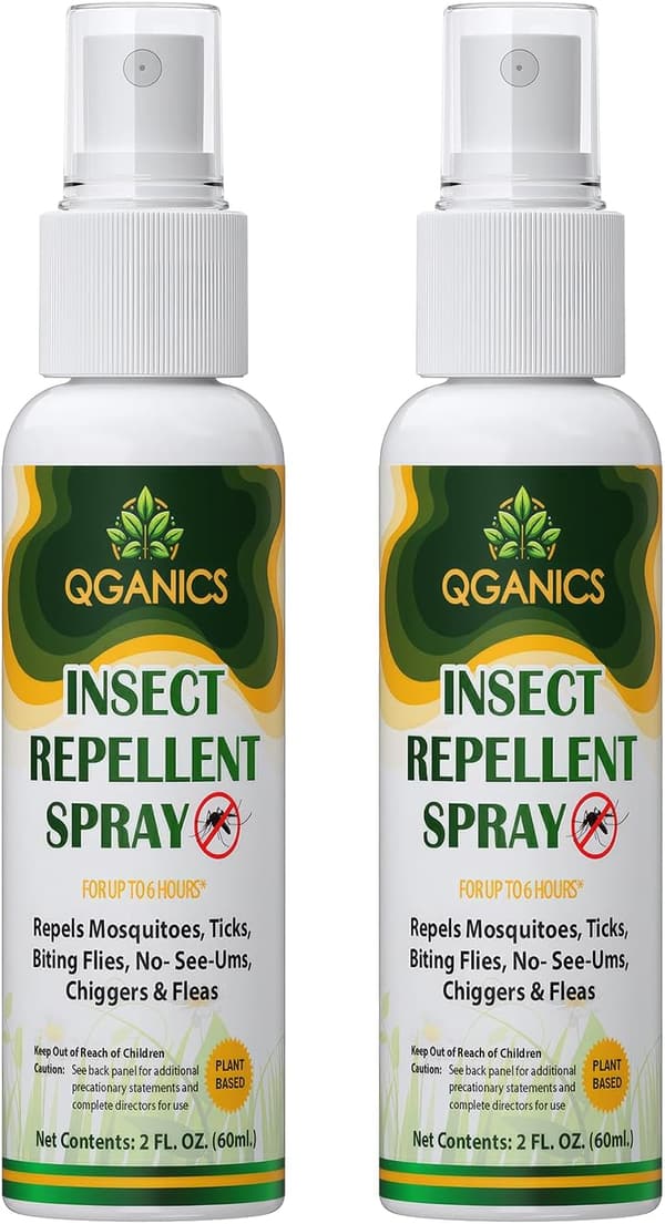 All-Natural DEET-Free Mosquito Repellent Spray, 2 Pack