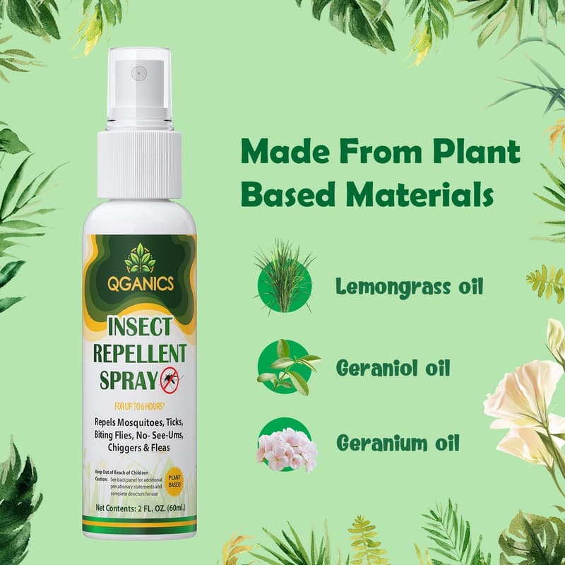 All-Natural DEET-Free Mosquito Repellent Spray, 2 Pack