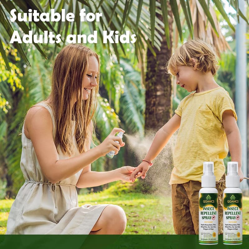 All-Natural DEET-Free Mosquito Repellent Spray, 2 Pack