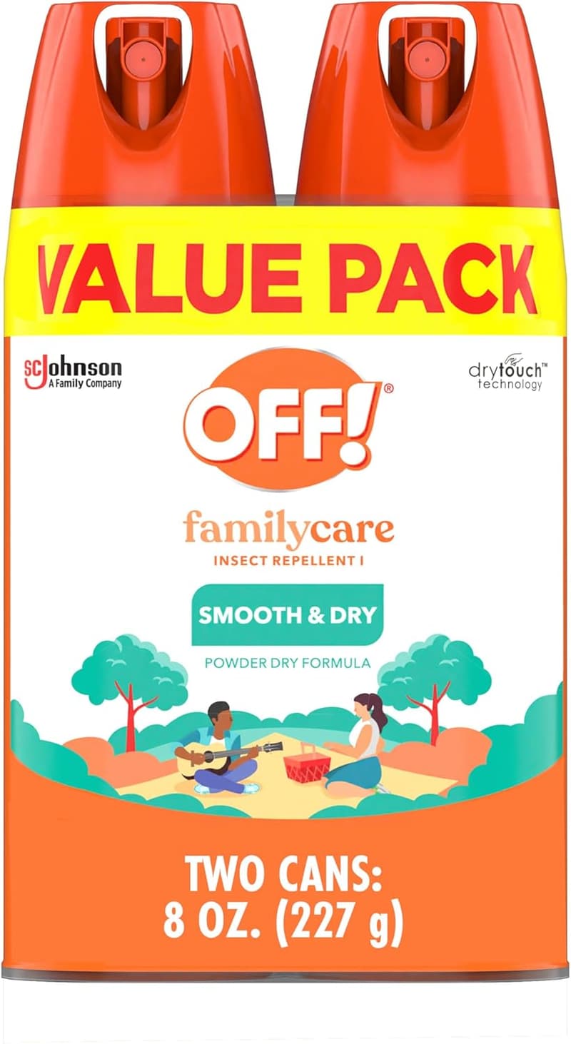 OFF! Family Care Mosquito Repellent Spray, 15% DEET, 4 Oz (2-Pack)