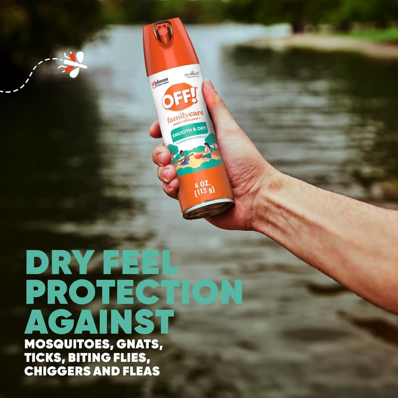 OFF! Family Care Mosquito Repellent Spray, 15% DEET, 4 Oz (2-Pack)