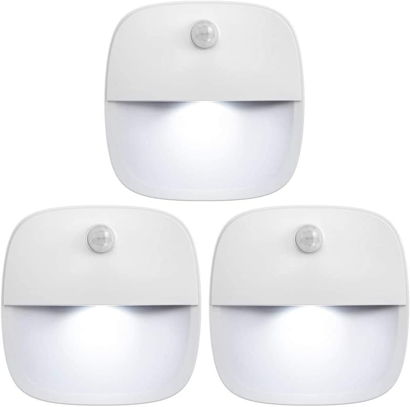 LED Motion Sensor Night Light - Battery Operated - Pack of 3