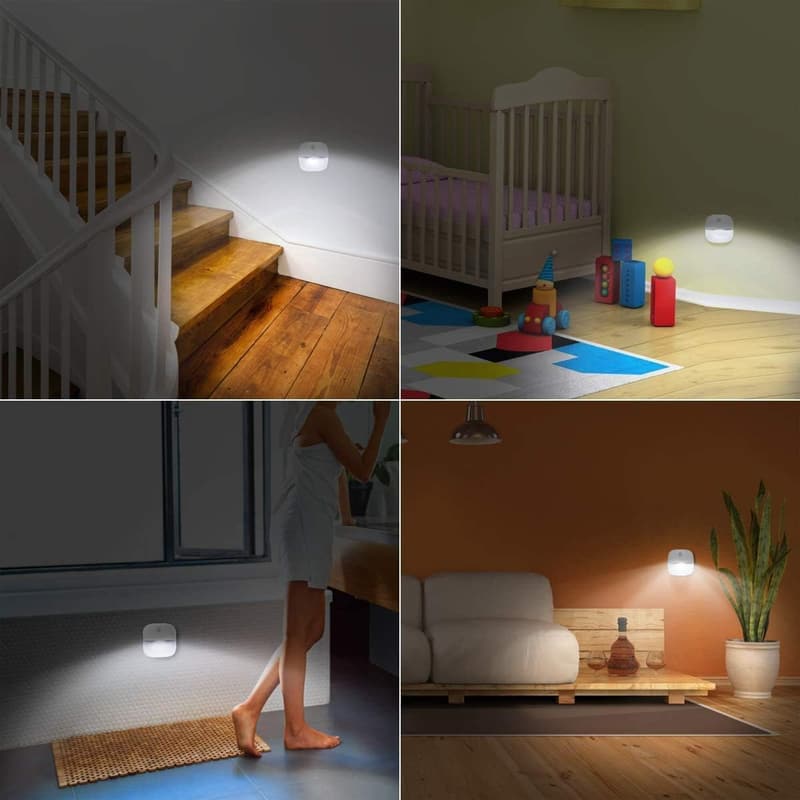 LED Motion Sensor Night Light - Battery Operated - Pack of 3