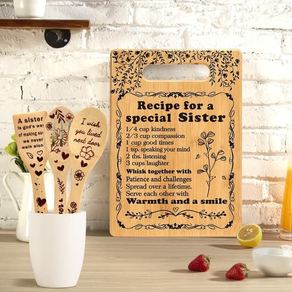 Sister Birthday Cutting Board Gift for Best Friends