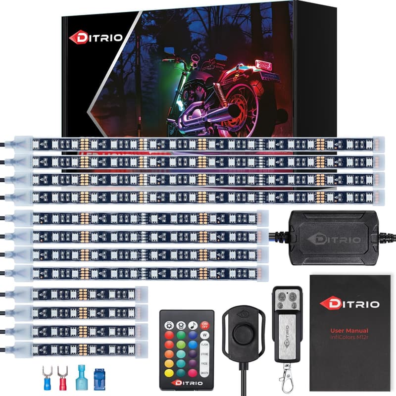 RGB LED Underglow Light Kit for Motorcycles & ATVs