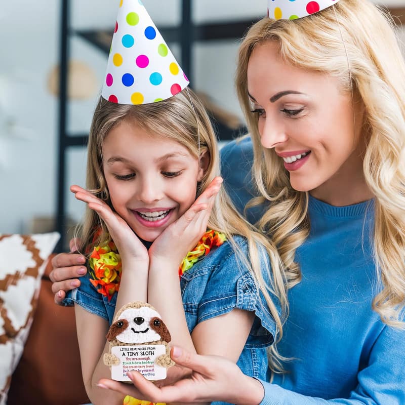 Inspirational Birthday Gift - Cute Knitted Sloth for Women