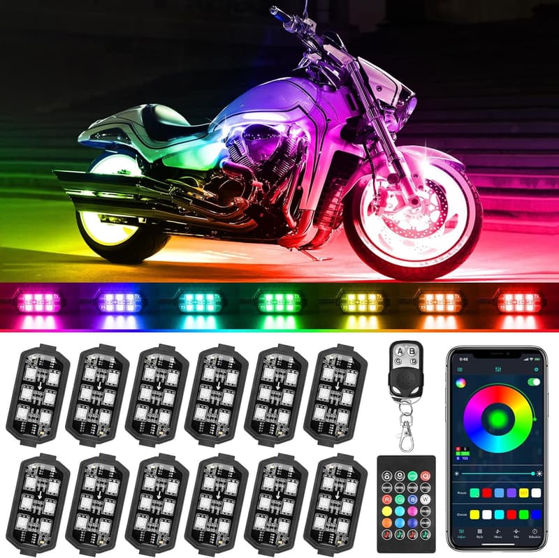 Motorcycle LED Underglow Kit with APP Control & Music Mode