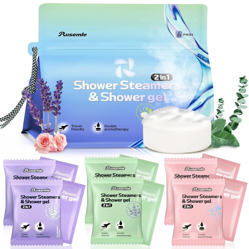 Aromatherapy Shower Steamers 6-Pack for Stress Relief