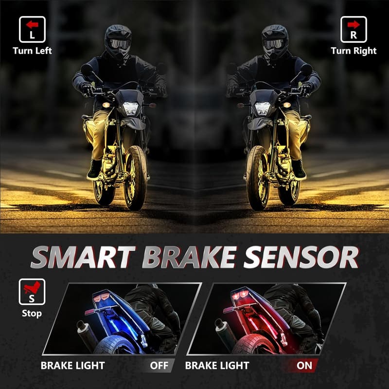 16PCS Motorcycle LED Underglow Kit with Remote Control