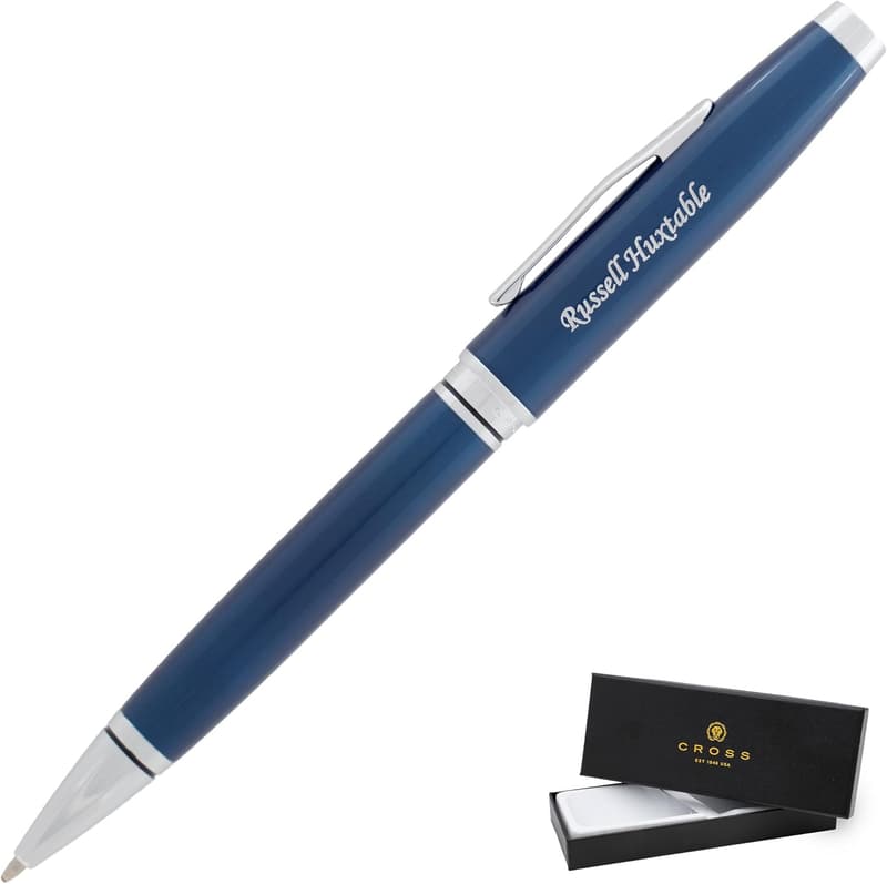 Personalized Cross Coventry Ballpoint Pen in Blue Lacquer